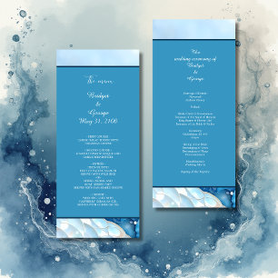 Luxurious Blue Watercolor Abstract Pearlescent Program