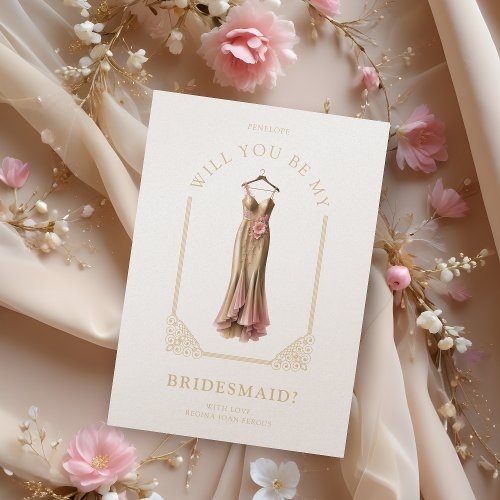 Luxurious Bridesmaid Pink Dress Ornamental Dome
