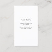 Luxurious Brushed White marble Silver Stripe Business Card (Back)