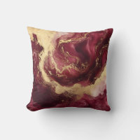 Luxurious Burgundy and Gold Marble Decorative
