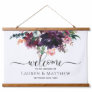 Luxurious Burgundy Floral Wedding Welcome Hanging Tapestry