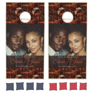 Luxurious Calla Lilies Fantasy Wildflower Wedding Cornhole Set