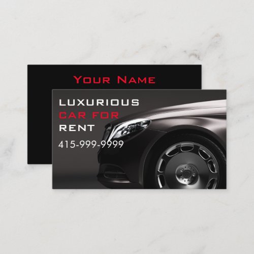 LUXURIOUS Car Service Or Uber Driver QR code Business Card
