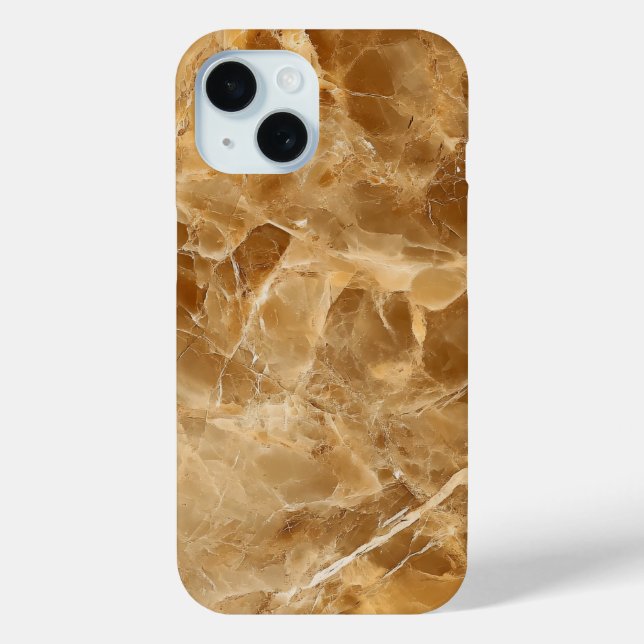 Luxurious Caramel Marble Phone Case (Back)