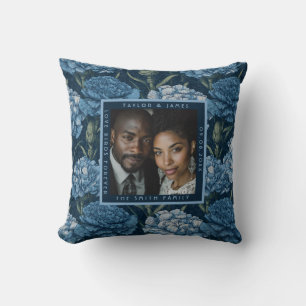 Luxurious Carnation Petal Traditional Wedding Throw Pillow