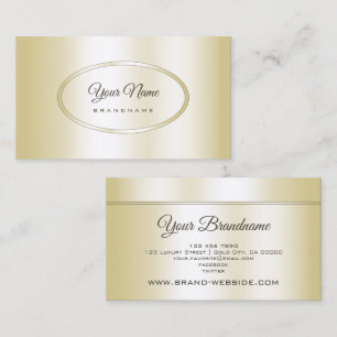 Luxurious Champagne Golden Professional and Modern Business Card