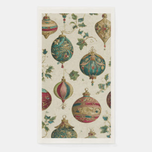 Luxurious Christmas Opulent Ornaments Paper Guest Towels