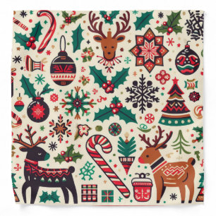 Luxurious Christmas Season Pattern Bandana