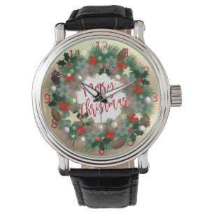 Luxurious Christmas wreath Watch
