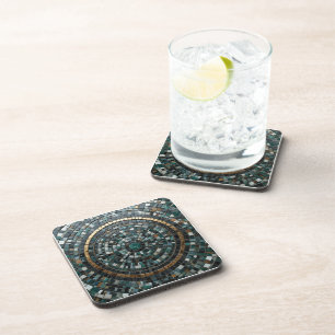 Luxurious Circular Mosaic Wall Macro Beverage Coaster