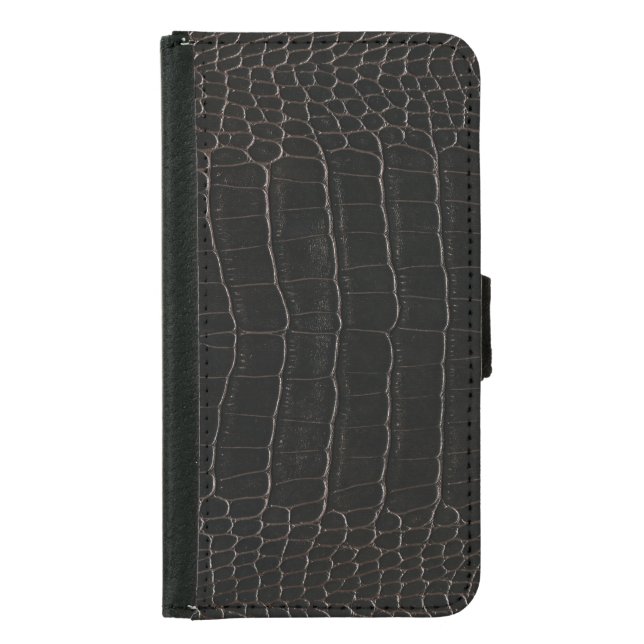 Luxurious crocodile leather: textile texture. samsung galaxy wallet case (Front)
