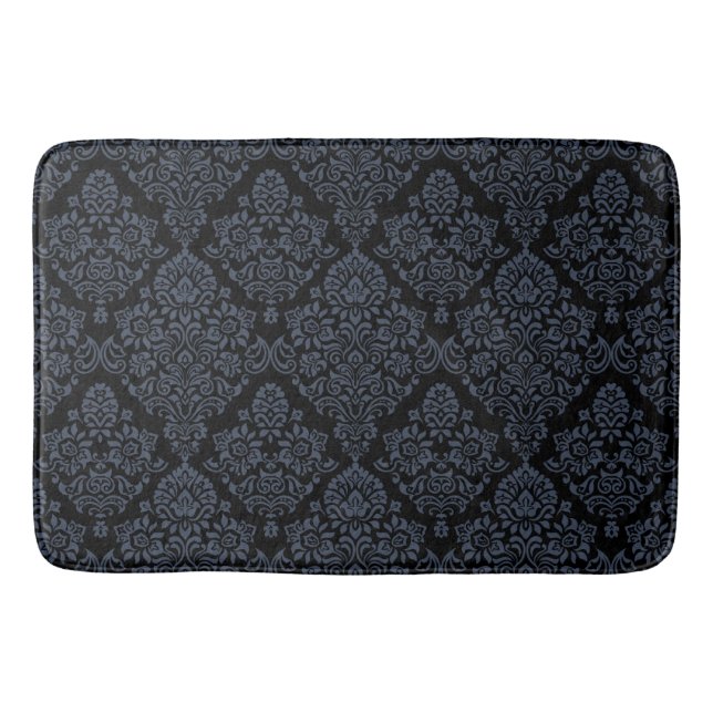 Luxurious damask pattern bathroom mat (Front)