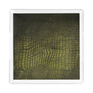 Luxurious dark crocodile skin texture. acrylic tray
