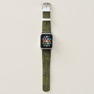 Luxurious dark crocodile skin texture. apple watch band