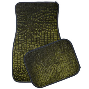 Luxurious dark crocodile skin texture. car floor mat