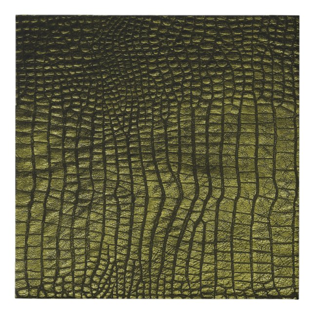 Luxurious dark crocodile skin texture. faux canvas print (Front)