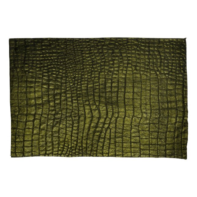 Luxurious dark crocodile skin texture. pillow case (Front)