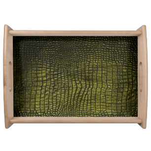 Luxurious dark crocodile skin texture. serving tray
