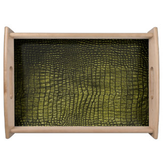Luxurious dark crocodile skin texture. serving tray