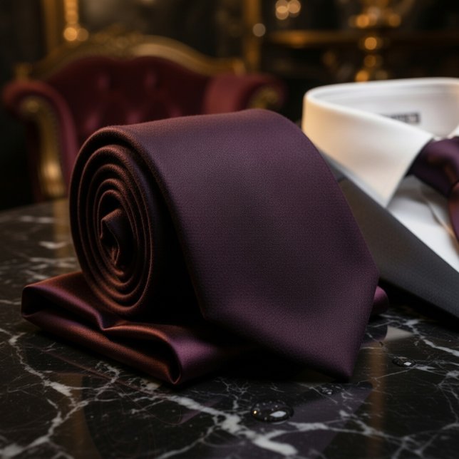  Luxurious Dark Purple Matte Neck Tie (Creator Uploaded)