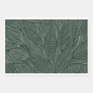 Luxurious design with a tropical leaf pattern wrapping paper sheets