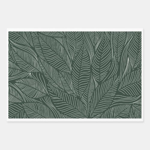 Luxurious design with a tropical leaf pattern wrapping paper sheets