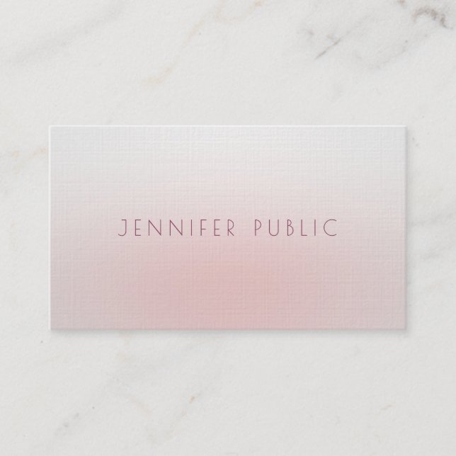 Luxurious Elegant Minimalist Template Modern Linen Business Card (Front)