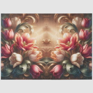 Luxurious Ethereal Baroque Floral Decoupage Tissue Paper