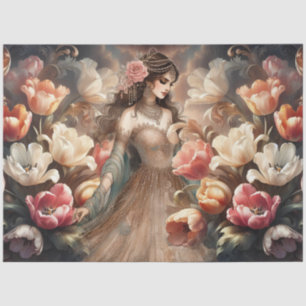 Luxurious Ethereal Beauty & Baroque Style Florals Tissue Paper