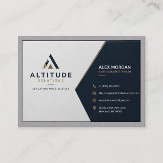 Luxurious Executive Business Card with Modern Gold