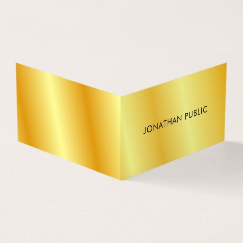 Luxurious Faux Gold Metallic Look Modern Template Business Card