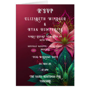 Luxurious Floral Wedding Invitation Suite