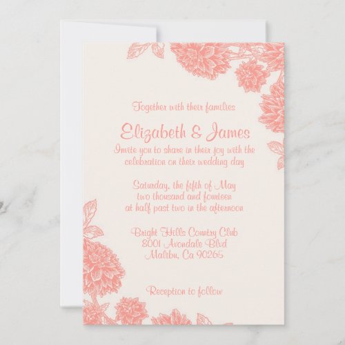 Luxurious Floral Wedding Invitations
