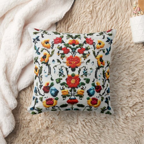 Luxurious Flower Design Pillow _ Handcrafted Home 