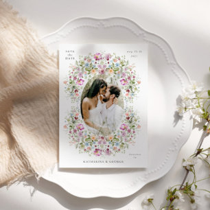 Luxurious Garden Floral Save the Date