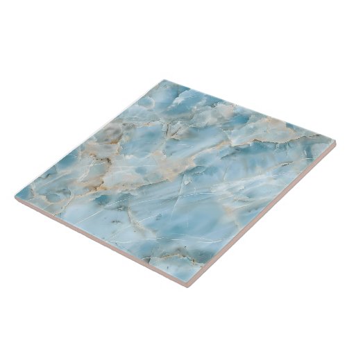 Luxurious Gemstone Light Blue Modern Aesthetic Ceramic Tile