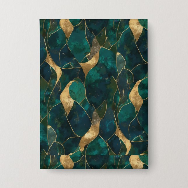 Luxurious Geometric Abstract Button (Front)