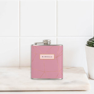 Luxurious Geometric Gold Flask