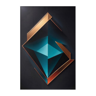 Luxurious Geometry: The Sparkle of the Future in A Acrylic Print