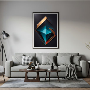 Luxurious Geometry: The Sparkle of the Future in A Canvas Print