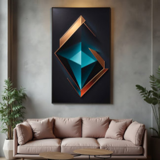 Luxurious Geometry: The Sparkle of the Future in A Poster