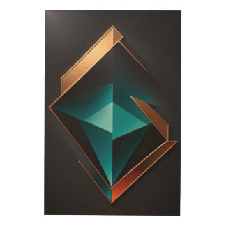 Luxurious Geometry: The Sparkle of the Future in A Wood Wall Art