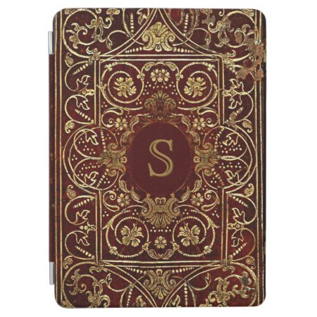 Luxurious Gilding On Leather Monogram Ipad Air Cover