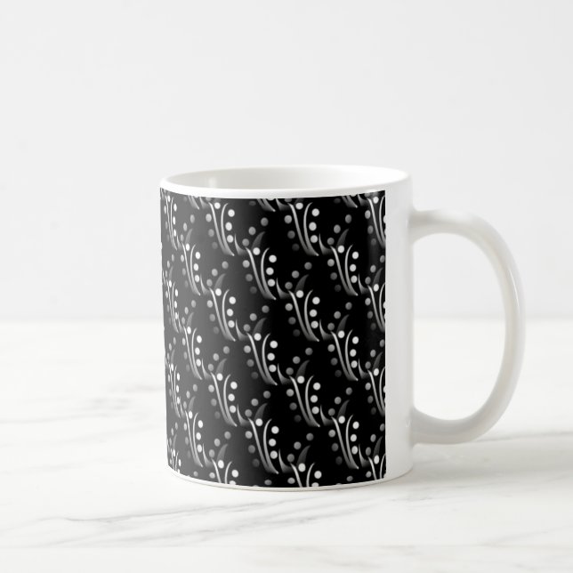 Luxurious Glam Mug, Black and White Coffee Mug (Right)