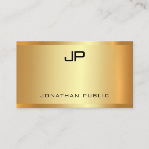 Luxurious Glamour Gold Look Modern Trendy Template Business Card