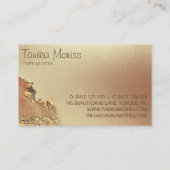 Luxurious Gold Abstract Business Card (Back)