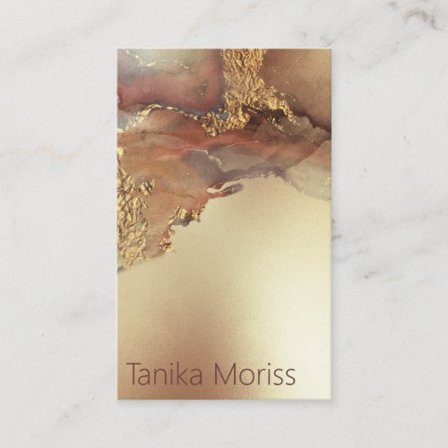 Luxurious Gold Beauty Therapist Business Card