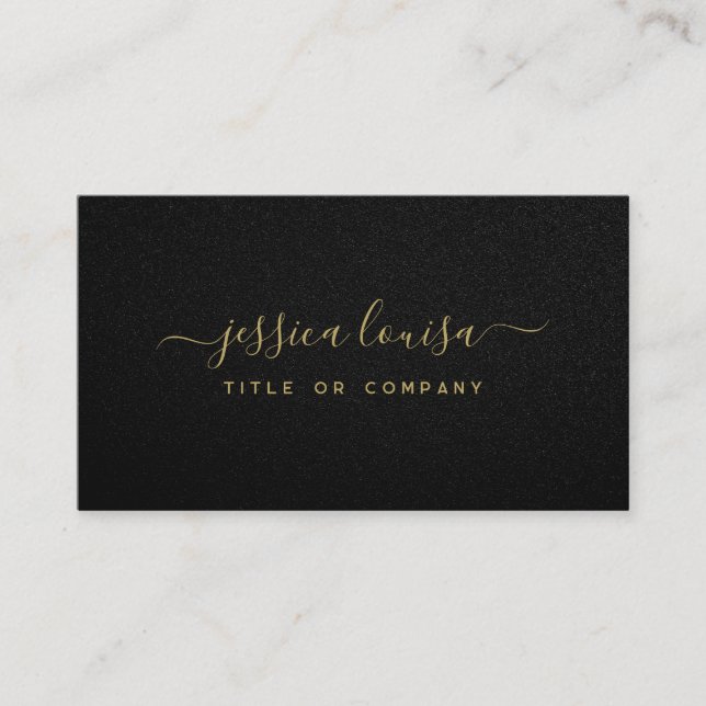 Luxurious Gold & Black  Business Card (Front)