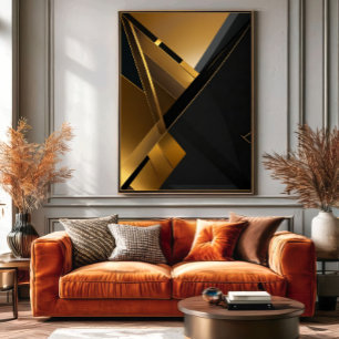 Luxurious Gold Black Graphic Poster