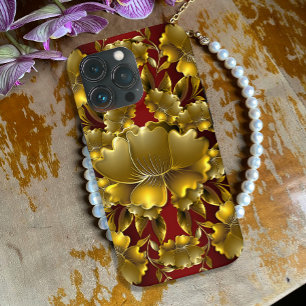 Luxurious Gold Carving Floral Case-Mate iPhone Cas iPhone 13 Pro Case